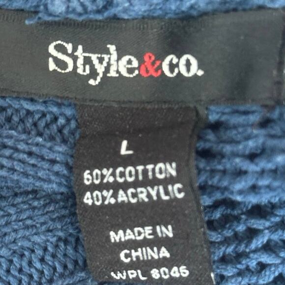 Style & Co. Dark Teal S/S Sweater Sz. L - Picture 5 of 5